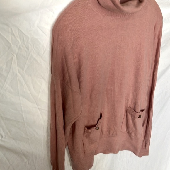 Kate Spade: Conchshell (876) Brooke Street Turtleneck Pocket Sweater- L - Picture 5 of 16